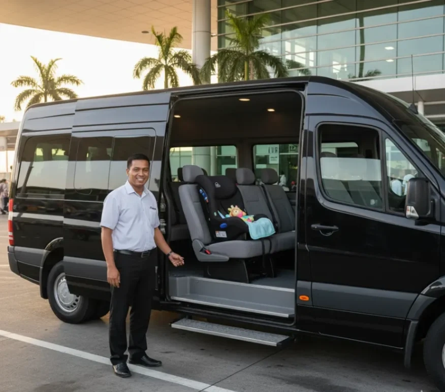 Taxi fleet with baby seat option for safe travel with kids in Sydney